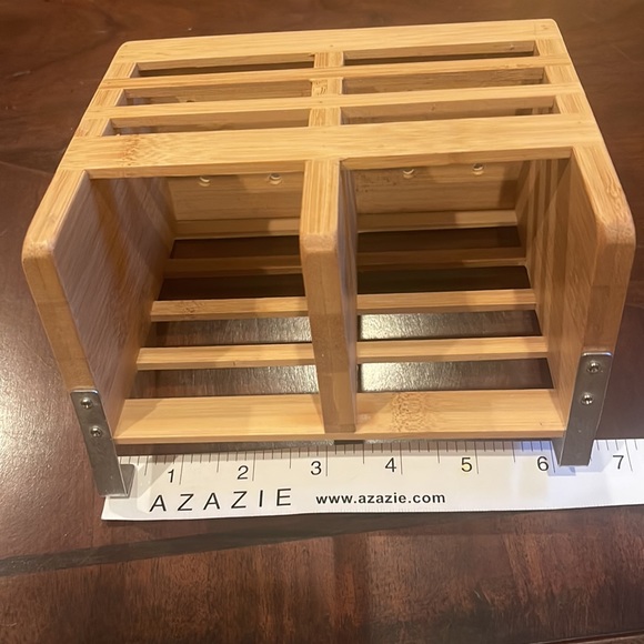 Small Wooden Organizer Box with Metal Brackets - Picture 8 of 8